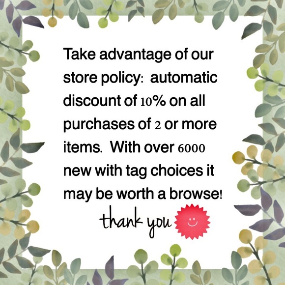 𝙋𝙡𝙚𝙖𝙨𝙚 𝙧𝙚𝙖𝙙 10% off 2 + Come in and browse our 6000 NWT items - Picture 3 of 4